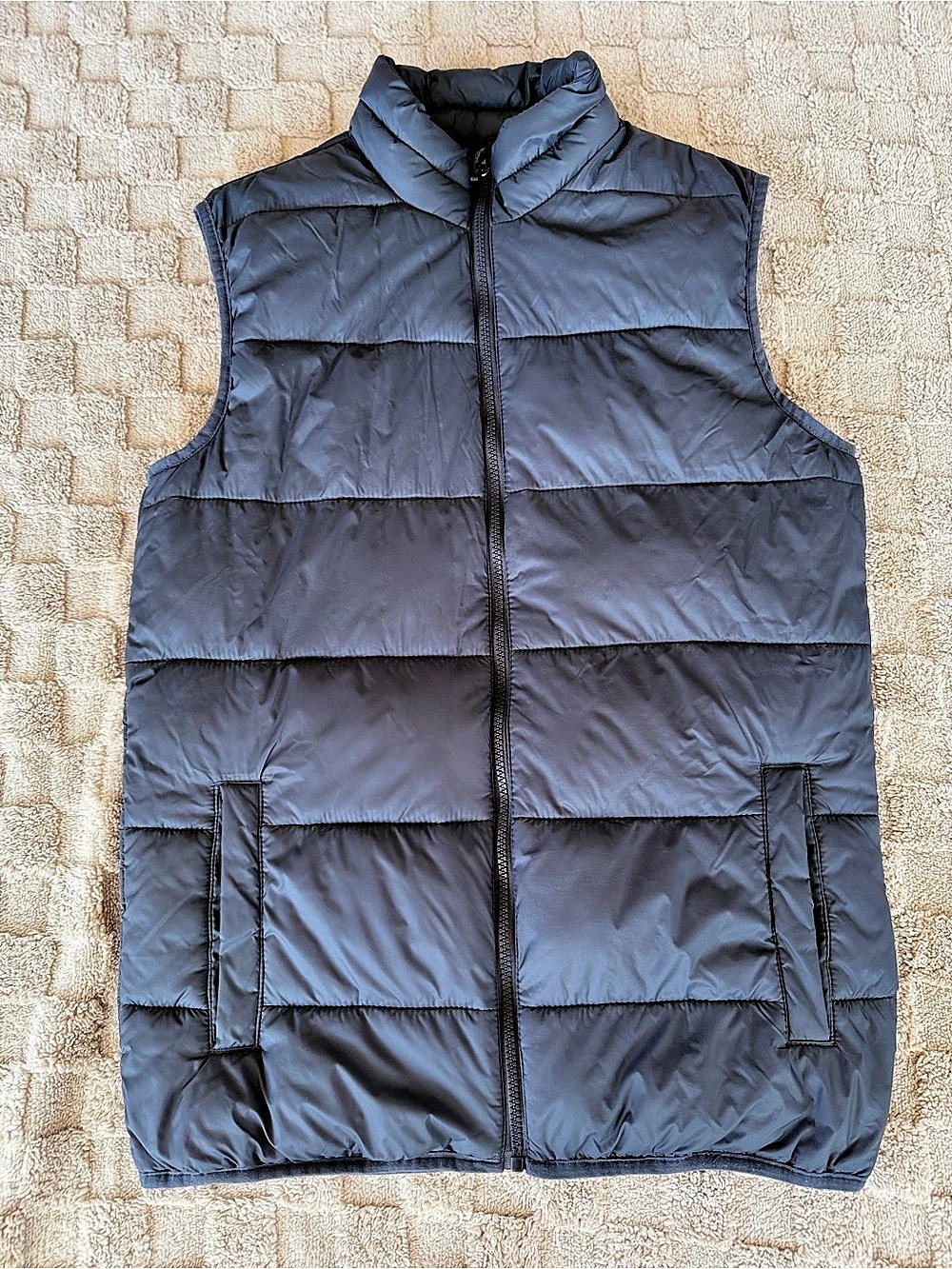 SwissTech Men’s Gray Puffer Vest Full Zip Insulated Outdoor Size 34-36